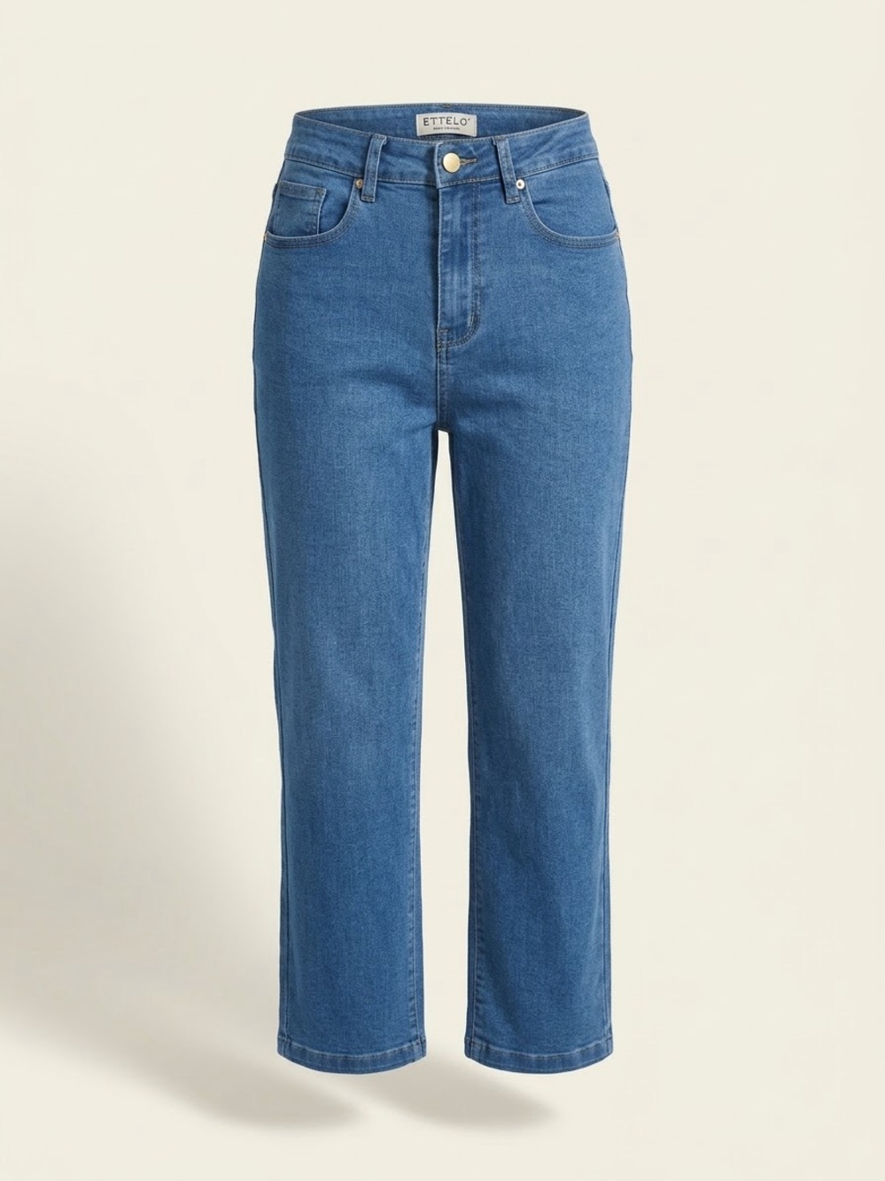 ETTELO / High-Rise Straight Leg Jeans - Blue/ NWT / Wide leg / 2 / women’s
